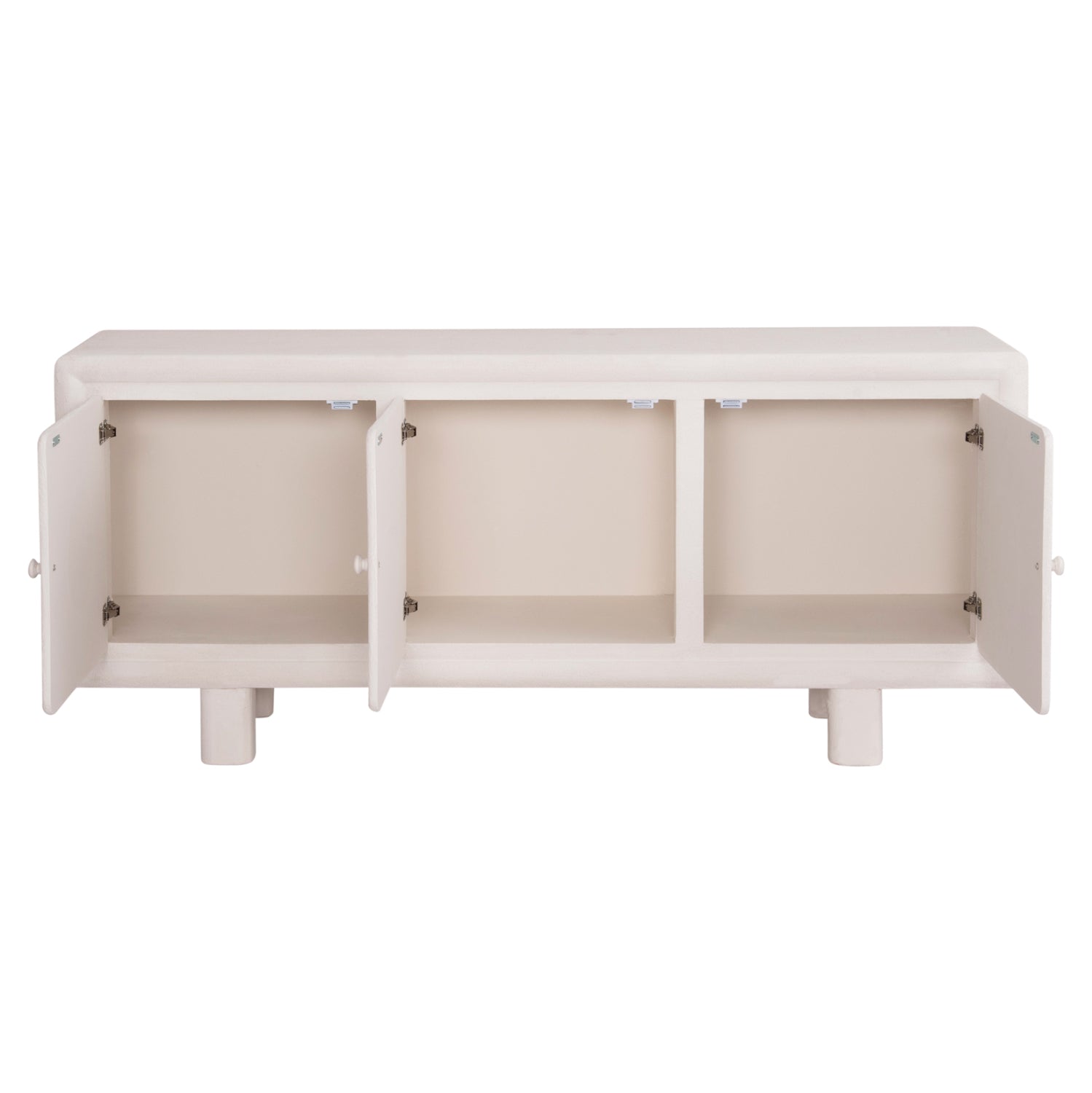 ΜΠΟΥΦΕΣ ΣΕΙΡΑ SANTORINI HM18068 MDF ΣΕ ΥΠΟΛΕΥΚΟ ΧΡΩΜΑ-3 ΠΟΡΤΕΣ 140x38x64Υεκ. - Pakobazaar