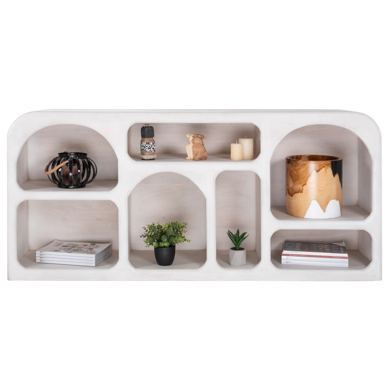 ΜΠΟΥΦΕΣ HANDYR HM9705 ΜΑΣΙΦ ΞΥΛΟ MANGO ΣΕ ΛΕΥΚΟ ΧΡΩΜΑ 165x35x75Yεκ. - Pakobazaar