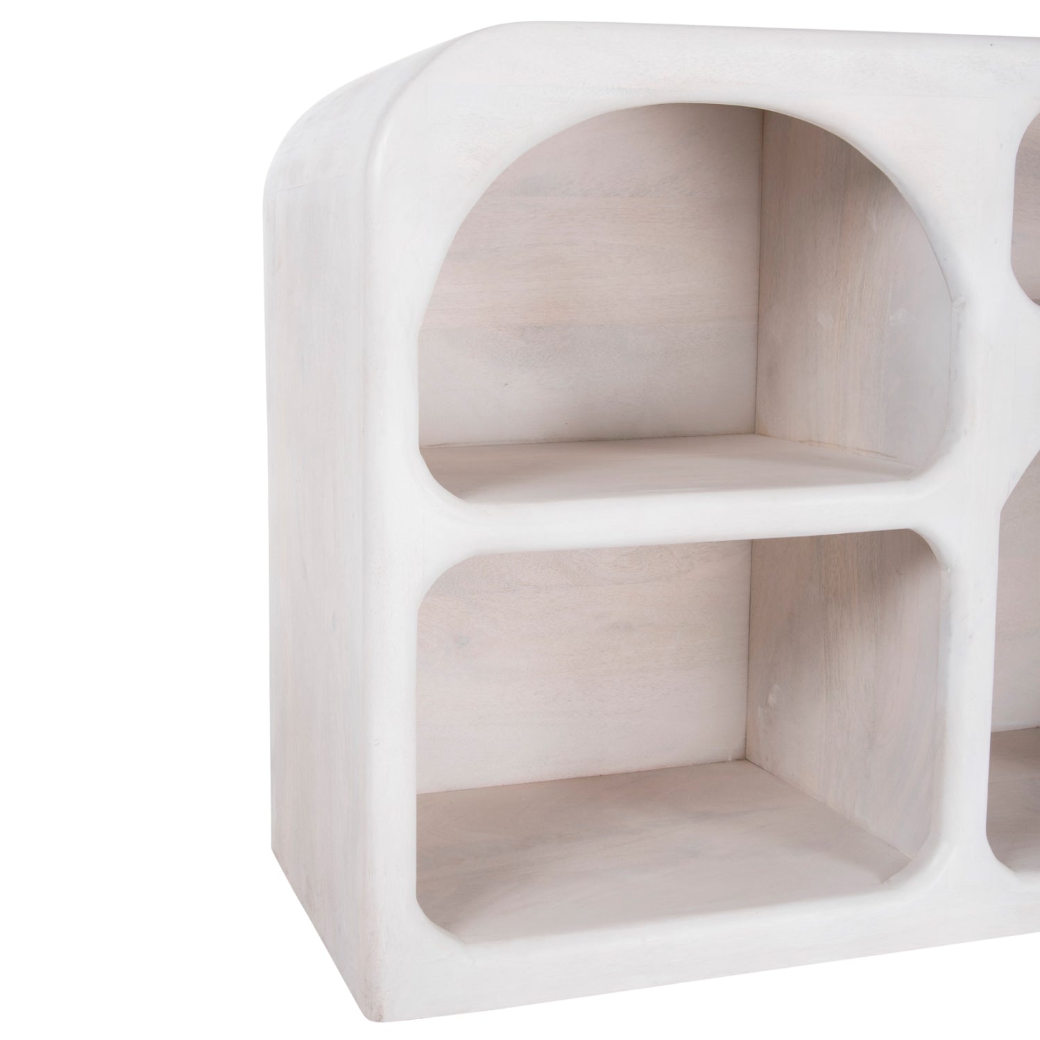 ΜΠΟΥΦΕΣ HANDYR HM9705 ΜΑΣΙΦ ΞΥΛΟ MANGO ΣΕ ΛΕΥΚΟ ΧΡΩΜΑ 165x35x75Yεκ. - Pakobazaar