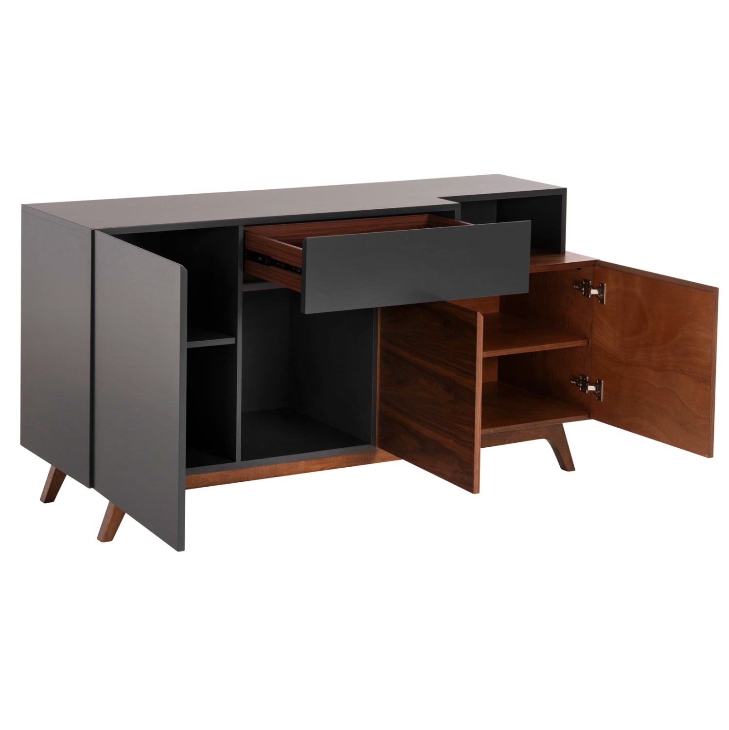 ΜΠΟΥΦΕΣ PREDA HM9747 MDF ΜΕ ΚΑΡΥΔΙ & ΣΚΟΥΡΟ ΓΚΡΙ ΚΑΠΛΑΜΑ 167x28-40x80Υεκ. - Pakobazaar
