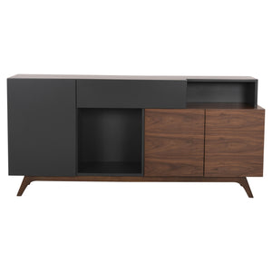 ΜΠΟΥΦΕΣ PREDA HM9747 MDF ΜΕ ΚΑΡΥΔΙ & ΣΚΟΥΡΟ ΓΚΡΙ ΚΑΠΛΑΜΑ 167x28-40x80Υεκ. - Pakobazaar