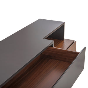ΜΠΟΥΦΕΣ PREDA HM9747 MDF ΜΕ ΚΑΡΥΔΙ & ΣΚΟΥΡΟ ΓΚΡΙ ΚΑΠΛΑΜΑ 167x28-40x80Υεκ. - Pakobazaar