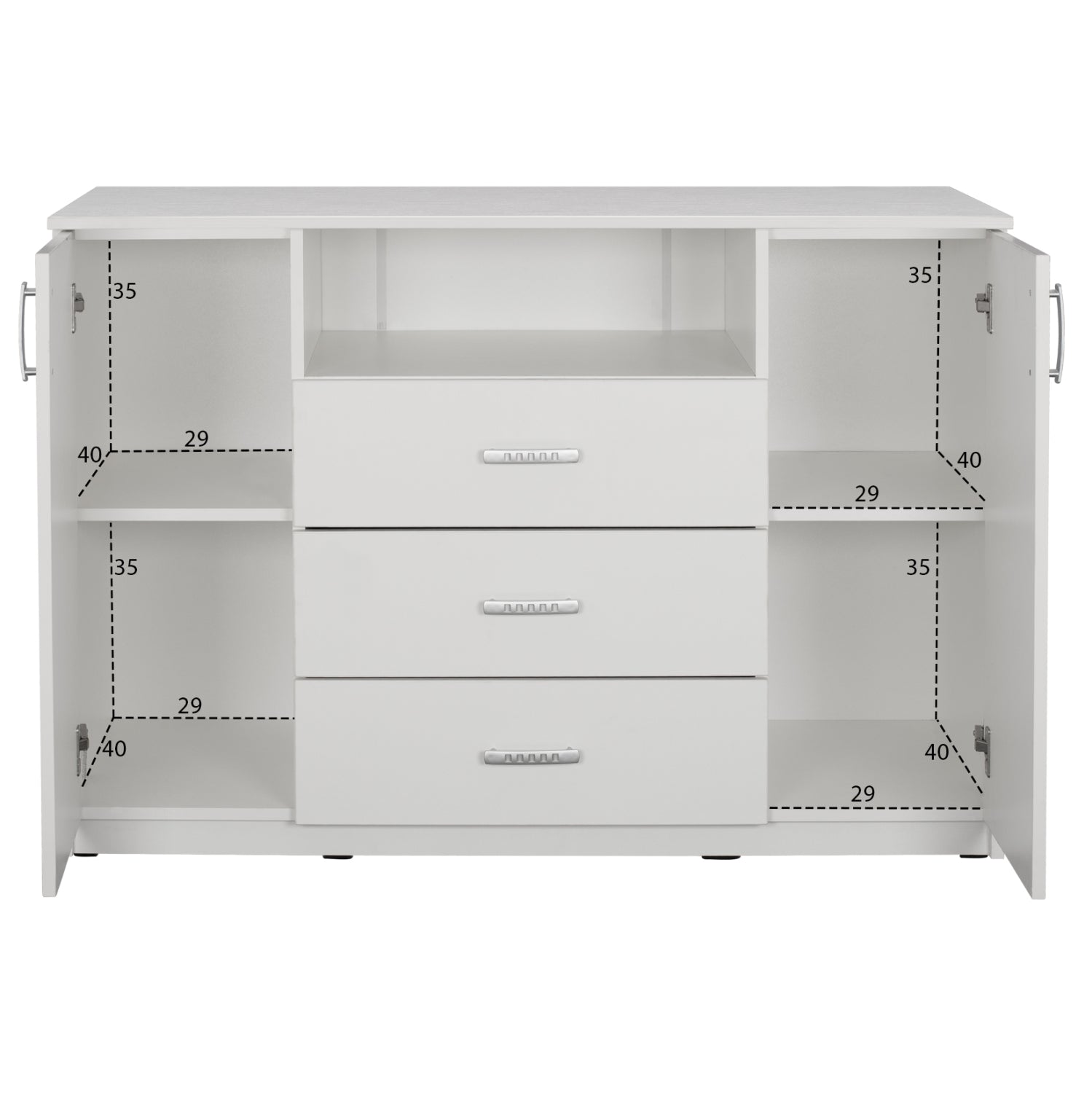 ΜΠΟΥΦΕΣ ΜΕ 2 ΝΤΟΥΛΑΠΙΑ Κ 3 ΣΥΡΤΑΡΙΑ ADLER ΛΕΥΚΟΣ HM2430.03 120X45X85Y εκ. - Pakobazaar