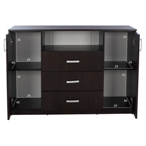 ΜΠΟΥΦΕΣ ΜΕ 2 ΝΤΟΥΛΑΠΙΑ Κ 3 ΣΥΡΤΑΡΙΑ ADLER WENGE HM2430.02 120X45X85Y εκ. - Pakobazaar