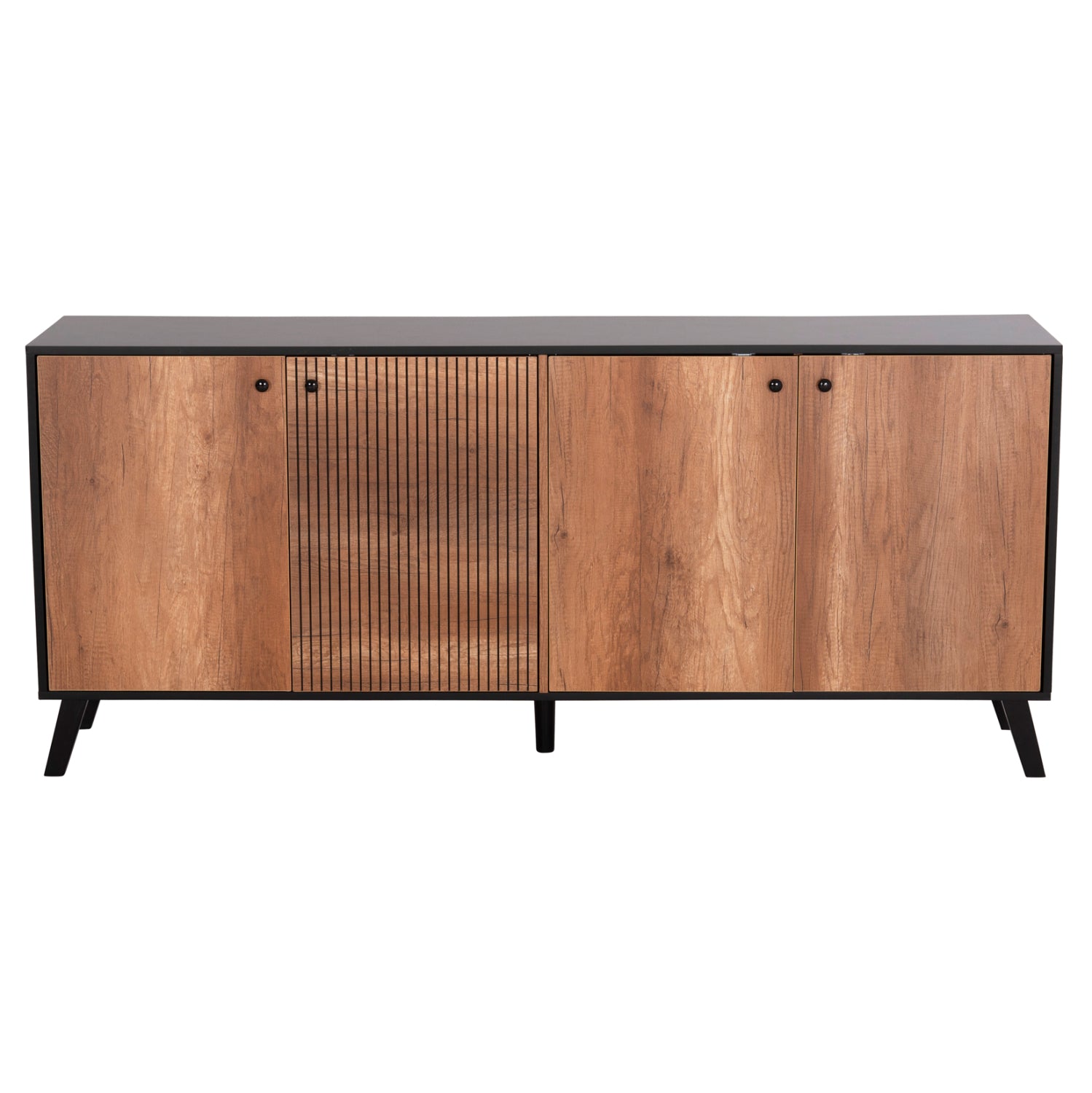 ΜΠΟΥΦΕΣ ΜΕΛΑΜΙΝΗΣ KRUDEN HM9446.11 ΜΑΥΡΟ-ΦΥΣΙΚΟ 180x40x78.6Υεκ. - Pakobazaar