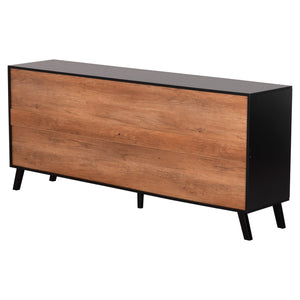 ΜΠΟΥΦΕΣ ΜΕΛΑΜΙΝΗΣ KRUDEN HM9446.11 ΜΑΥΡΟ-ΦΥΣΙΚΟ 180x40x78.6Υεκ. - Pakobazaar