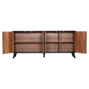 ΜΠΟΥΦΕΣ ΜΕΛΑΜΙΝΗΣ KRUDEN HM9446.11 ΜΑΥΡΟ-ΦΥΣΙΚΟ 180x40x78.6Υεκ. - Pakobazaar
