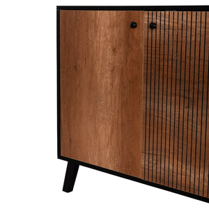 ΜΠΟΥΦΕΣ ΜΕΛΑΜΙΝΗΣ KRUDEN HM9446.11 ΜΑΥΡΟ-ΦΥΣΙΚΟ 180x40x78.6Υεκ. - Pakobazaar