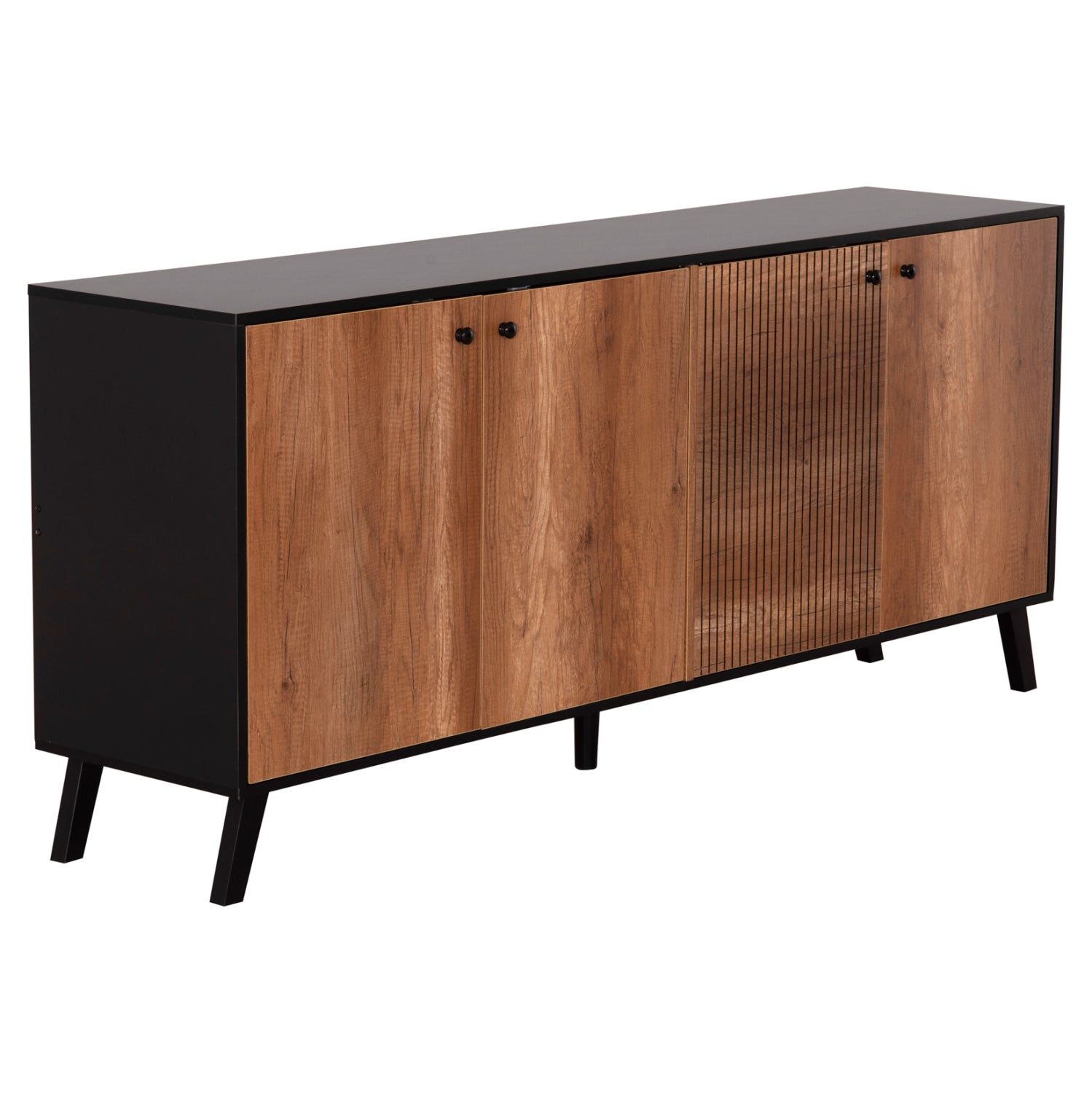 ΜΠΟΥΦΕΣ ΜΕΛΑΜΙΝΗΣ KRUDEN HM9446.11 ΜΑΥΡΟ-ΦΥΣΙΚΟ 180x40x78.6Υεκ. - Pakobazaar