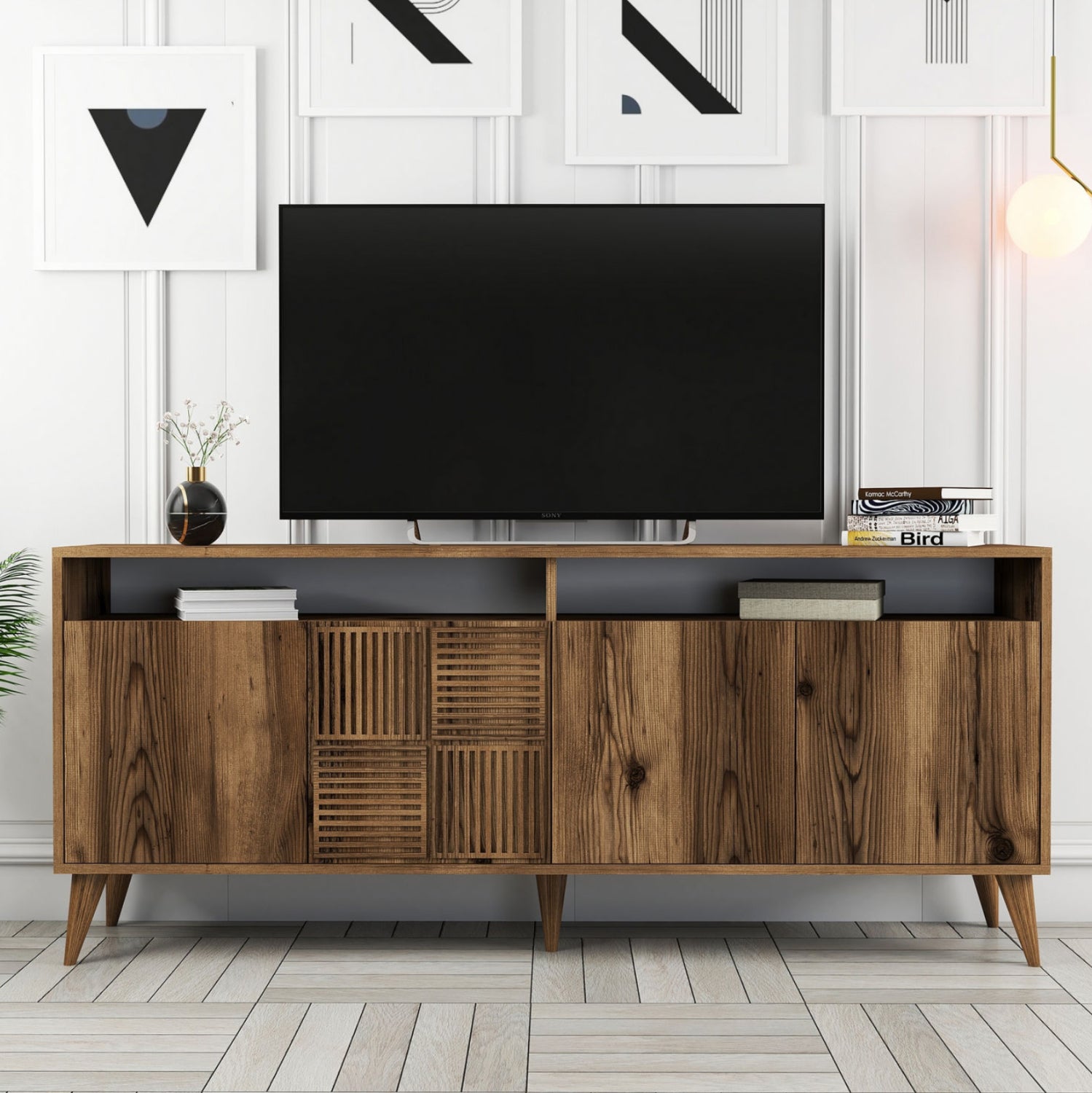 ΜΠΟΥΦΕΣ ΜΕΛΑΜΙΝΗΣ ΚΑΡΥΔΙ HM9431.04 180x35x78.6Υεκ. - Pakobazaar