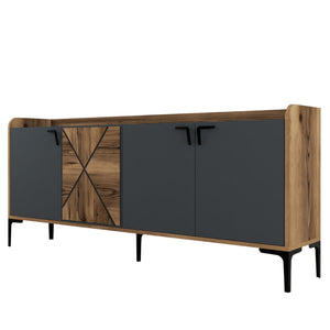 ΜΠΟΥΦΕΣ ΜΕΛΑΜΙΝΗΣ ΚΑΡΥΔΙ ΚΑΙ ΑΝΘΡΑΚΙ 180x35x78Yεκ. HM9433.01 - Pakobazaar