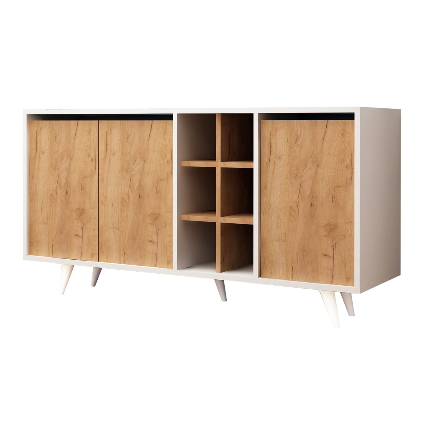 ΜΠΟΥΦΕΣ ΜΕΛΑΜΙΝΗΣ ΛΕΥΚΟΣ ΜΕ ΚΑΡΥΔΙ ΠΟΡΤΕΣ 140x40x86Yεκ.HM9432.01 - Pakobazaar