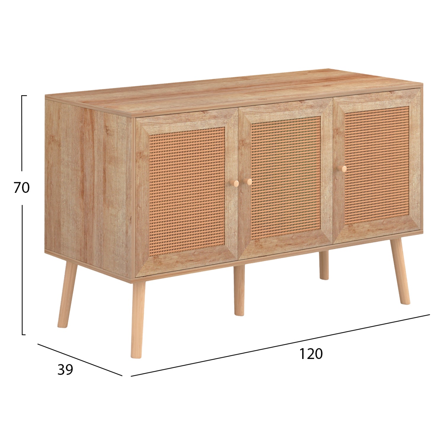 ΜΠΟΥΦΕΣ ΜΕΛΑΜΙΝΗΣ COLM- ΣΥΝΘ. RATTAN ΣΤΙΣ ΠΟΡΤΕΣ HM9220.11 120Χ39Χ70Υεκ. - Pakobazaar