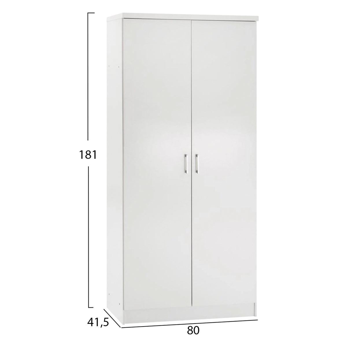 ΝΤΟΥΛΑΠΑ 2ΦΥΛΛΗ JENNA ΛΕΥΚΗ HM368.05 80x43x181 εκ. - Pakobazaar