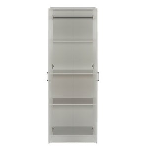 ΝΤΟΥΛΑΠΑ 2ΦΥΛΛΗ BAILEY ΜΕ ΤΡΙΑ ΡΑΦΙΑ HM337.05 ΜΕΛΑΜΙΝΗ ΛΕΥΚΗ 60Χ43Χ181Υεκ. - Pakobazaar