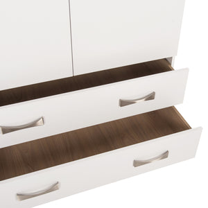 ΝΤΟΥΛΑΠΑ 3ΦΥΛΛΗ CARLY HM384.05 ΜΕ ΔΥΟ ΣΥΡΤΑΡΙΑ ΛΕΥΚΗ 150X55Χ180Υεκ. - Pakobazaar