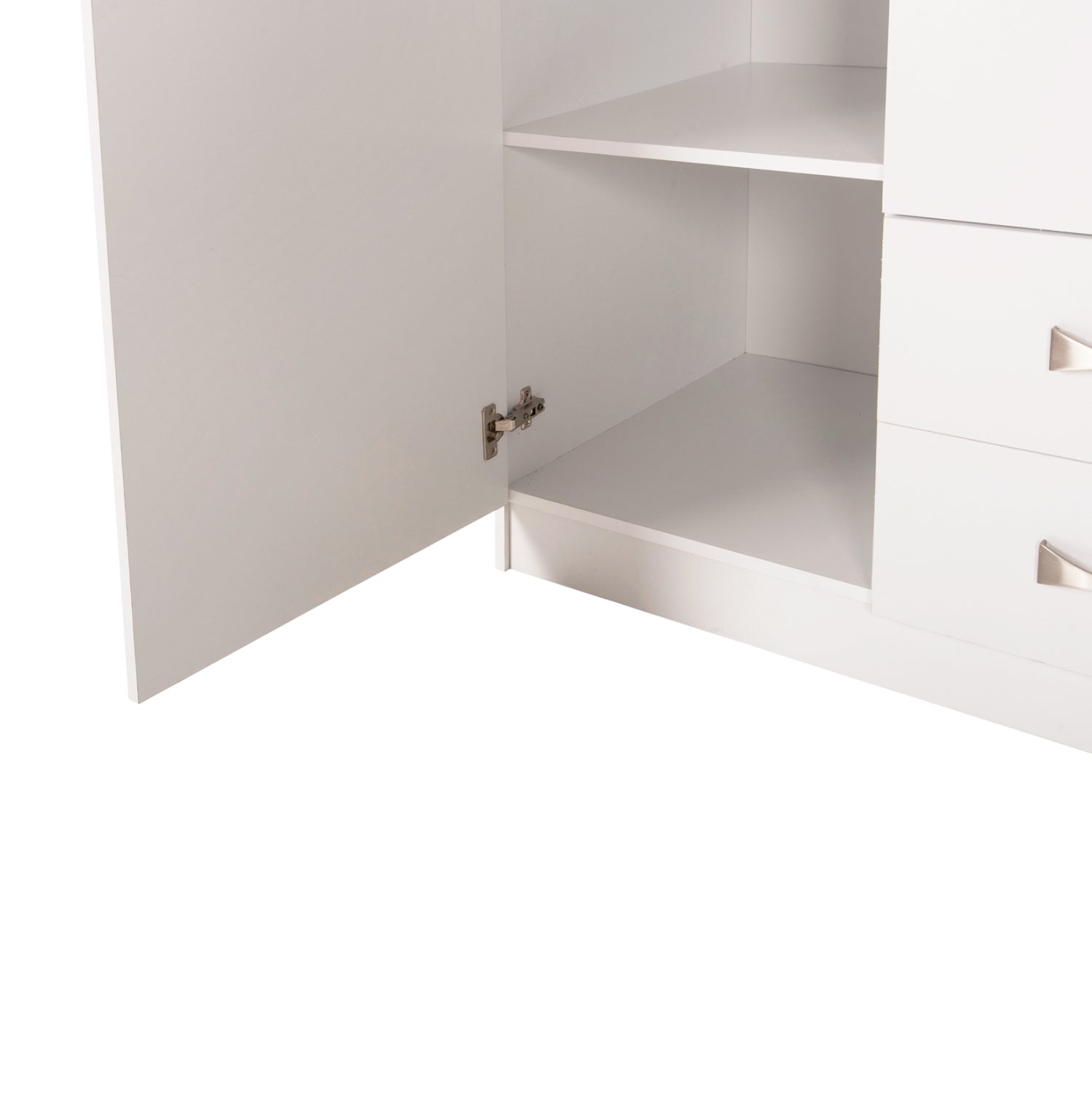 ΝΤΟΥΛΑΠΑ 3ΦΥΛΛΗ CARLY HM384.05 ΜΕ ΔΥΟ ΣΥΡΤΑΡΙΑ ΛΕΥΚΗ 150X55Χ180Υεκ. - Pakobazaar