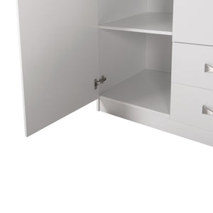 ΝΤΟΥΛΑΠΑ 3ΦΥΛΛΗ ΜΕ ΠΑΤΑΡΙ CARLY HM10891.05 ΜΕΛΑΜΙΝΗ ΣΕ ΛΕΥΚΟ 150X55Χ240Υεκ. - Pakobazaar