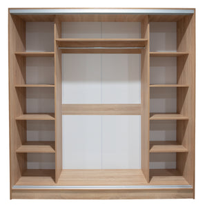 ΝΤΟΥΛΑΠΑ 3ΦΥΛΛΗ ΣΥΡΟΜΕΝΗ ΜΕ ΚΑΘΡΕΠΤΗ SONAMA OAK HM2435  200X60X210Υεκ - Pakobazaar
