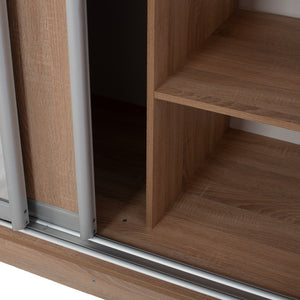 ΝΤΟΥΛΑΠΑ 3ΦΥΛΛΗ ΣΥΡΟΜΕΝΗ ΜΕ ΚΑΘΡΕΠΤΗ SONAMA OAK HM2435  200X60X210Υεκ - Pakobazaar