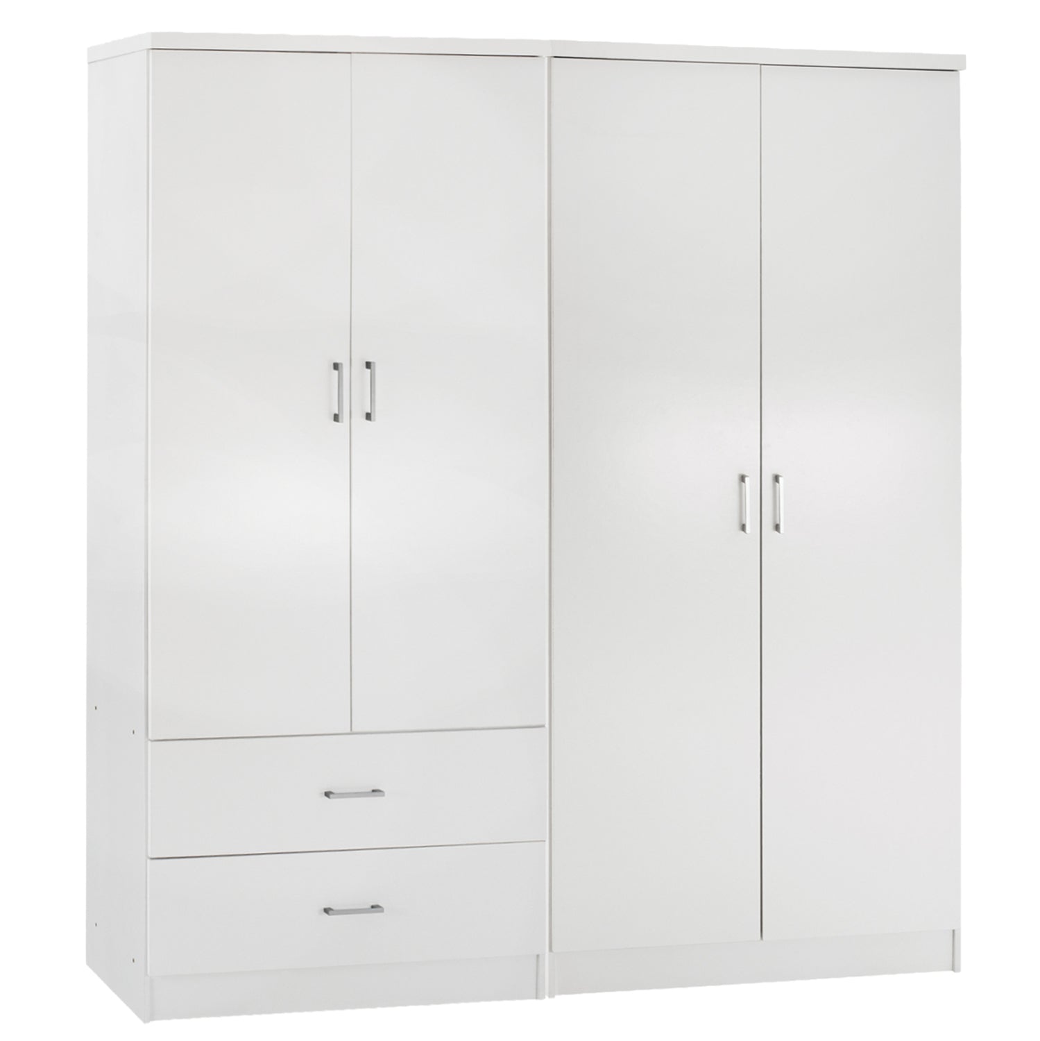 ΝΤΟΥΛΑΠΑ 4-ΦΥΛΛΗ ΜΕ 2 ΣΥΡΤΑΡΙΑ JENNA HM11351.05 ΜΕΛΑΜΙΝΗ ΣΕ ΛΕΥΚΟ 160x43x181Υ - Pakobazaar