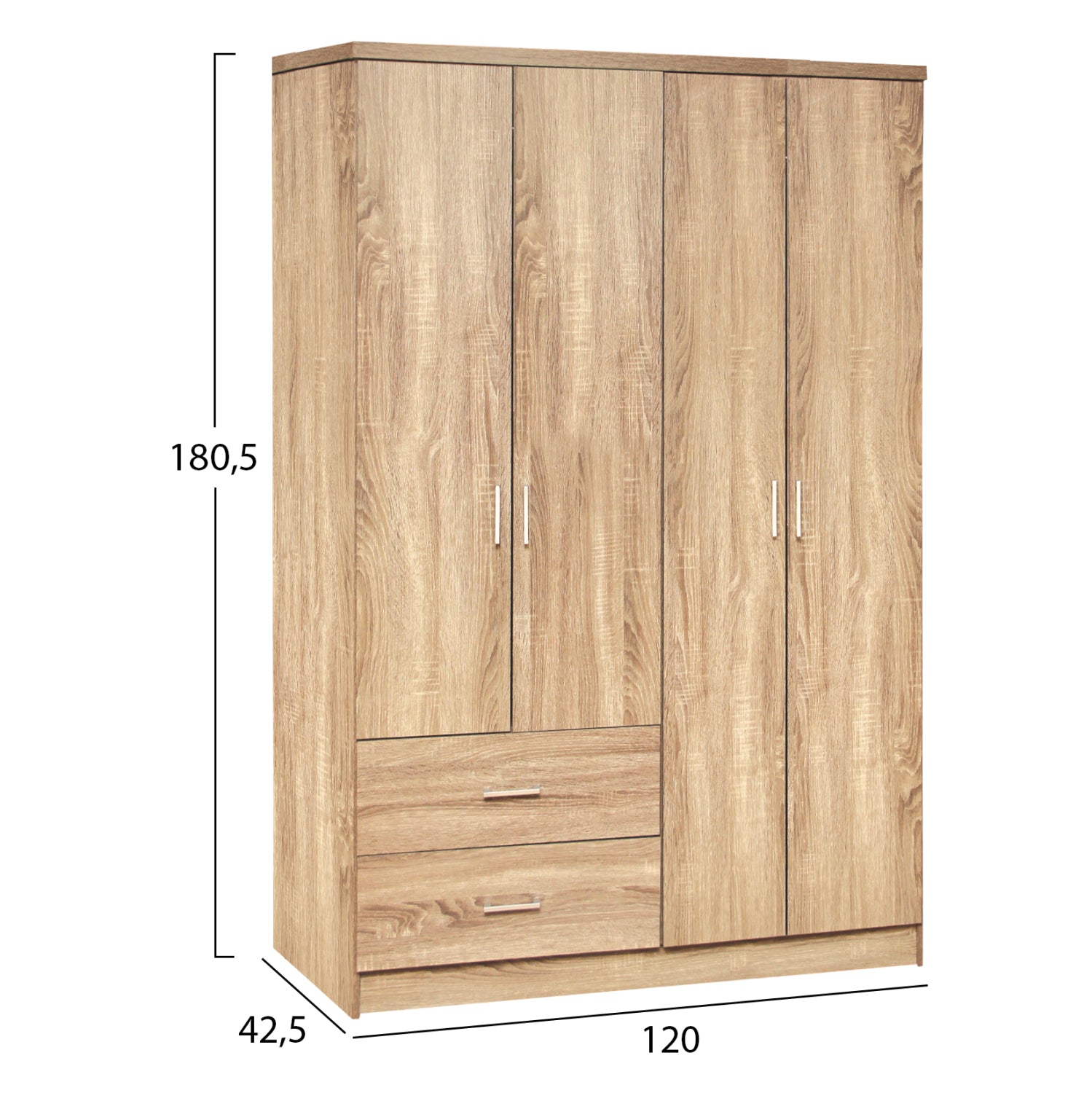 ΝΤΟΥΛΑΠΑ 4ΦΥΛΛΗ ME 2 ΣΥΡΤΑΡΙΑ BLAKELY HM339.02 SONAMA 120Χ42,5Χ180,5εκ. - Pakobazaar