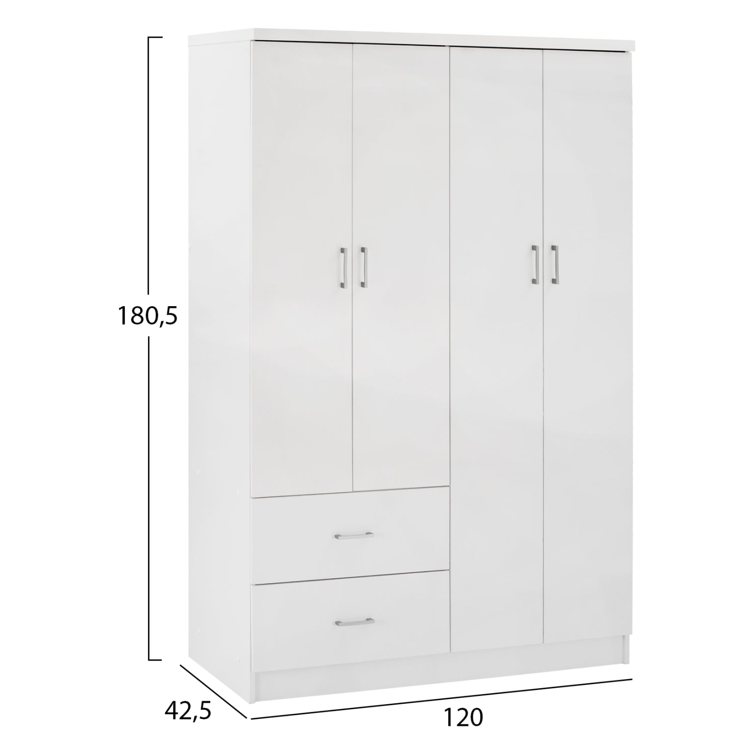 ΝΤΟΥΛΑΠΑ 4ΦΥΛΛΗ ME 2 ΣΥΡΤΑΡΙΑ BLAKELY HM339.05 ΛΕΥΚΗ 120Χ42,5Χ180,5 εκ. - Pakobazaar