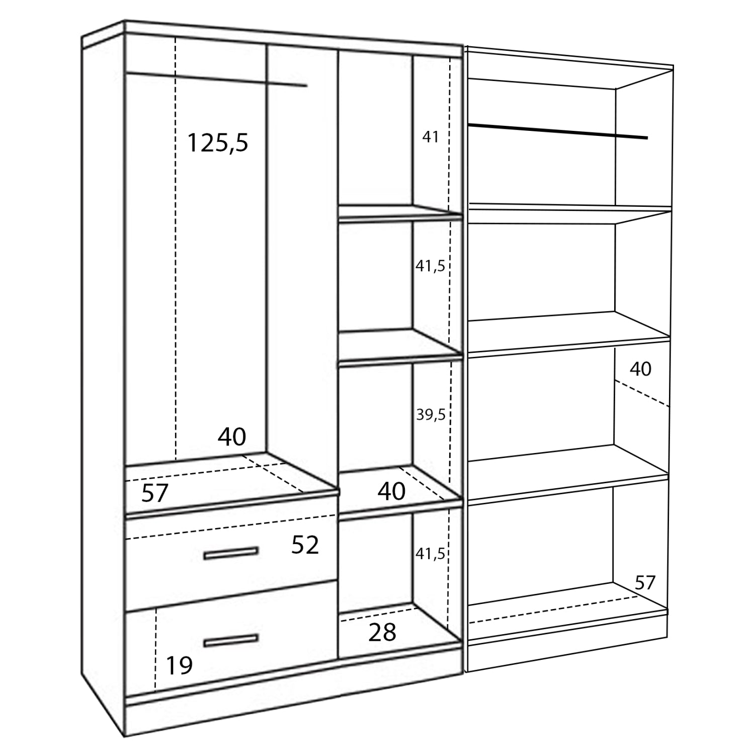 ΝΤΟΥΛΑΠΑ 5ΦΥΛΛΗ CAESAR HM21234.02 ΜΕΛΑΜΙΝΗ ΧΡΩΜΑ SONAMA 150x42.5x181Υεκ - Pakobazaar