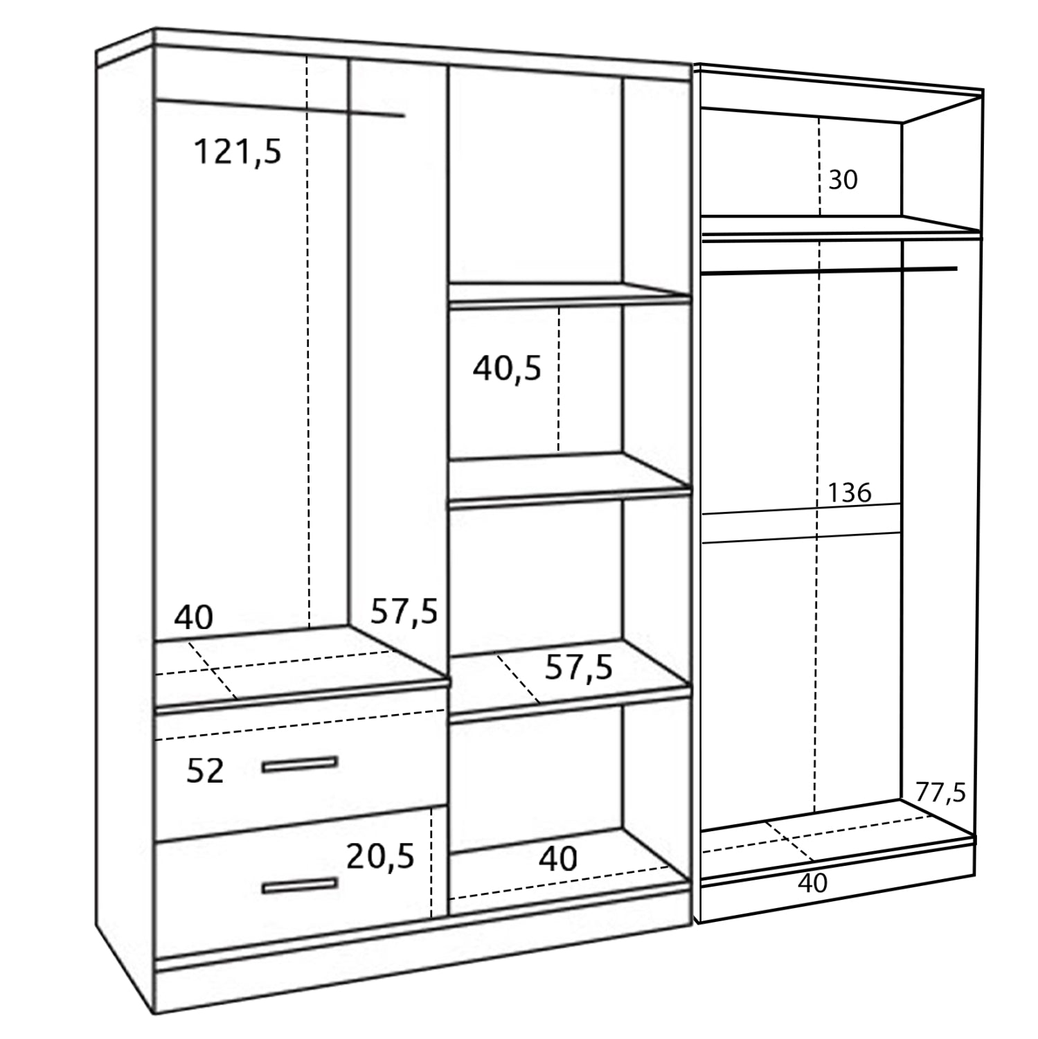 ΝΤΟΥΛΑΠΑ 6ΦΥΛΛΗ BLAKELY HM21235.01 ΜΕΛΑΜΙΝΗ ΧΡΩΜΑ ZEBRANO 201x43x181Υεκ - Pakobazaar