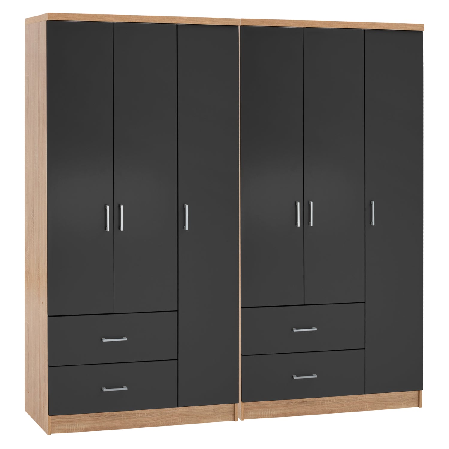 ΝΤΟΥΛΑΠΑ 6ΦΥΛΛΗ CAESAR HM21236.01 ΜΕΛΑΜΙΝΗ SONAMA & ΣΚΟΥΡΟ ΓΚΡΙ 180x42,5Χ181Υεκ. - Pakobazaar
