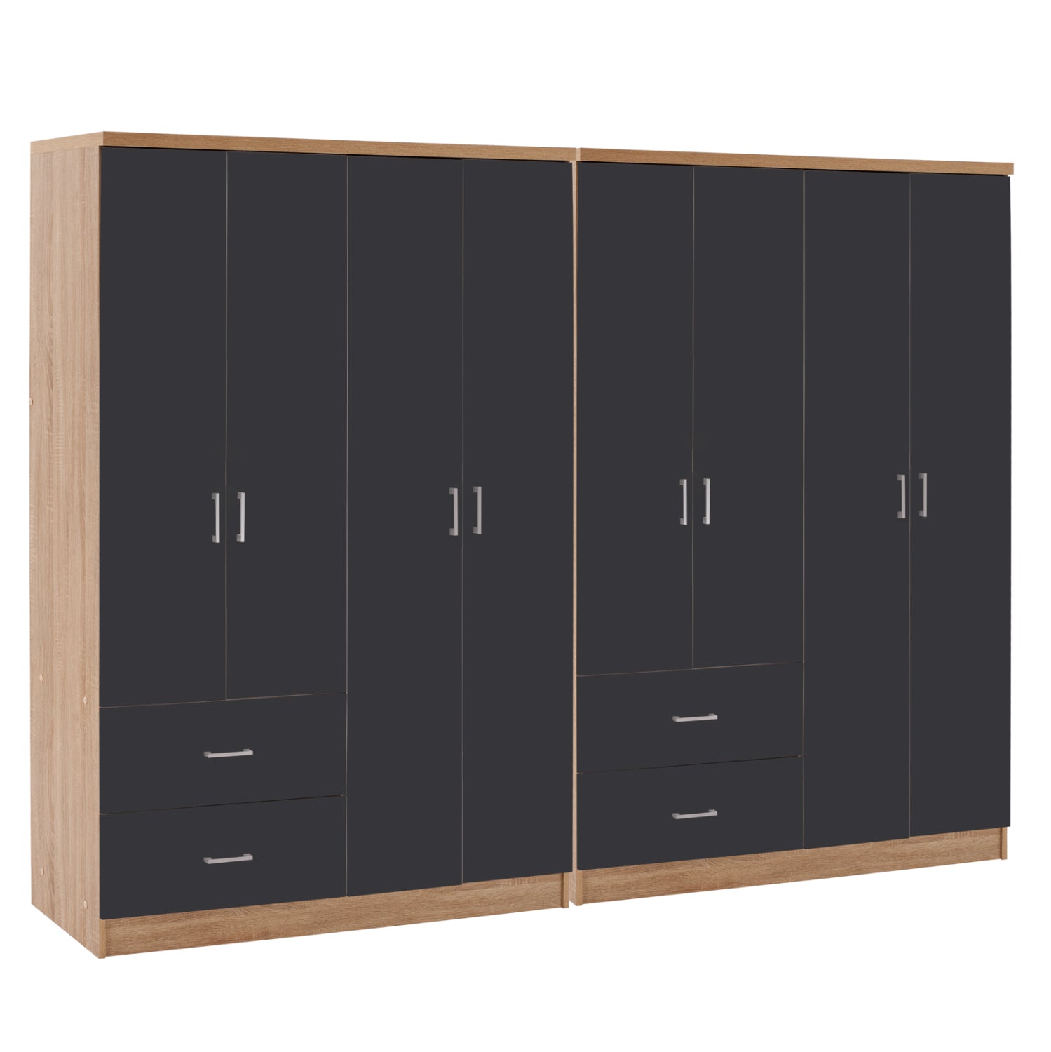 ΝΤΟΥΛΑΠΑ 8ΦΥΛΛΗ BRIANA HM21237.01 ΜΕΛΑΜΙΝΗ SONAMA & ΣΚΟΥΡΟ ΓΚΡΙ 241x42,5Χ180,5Υεκ. - Pakobazaar