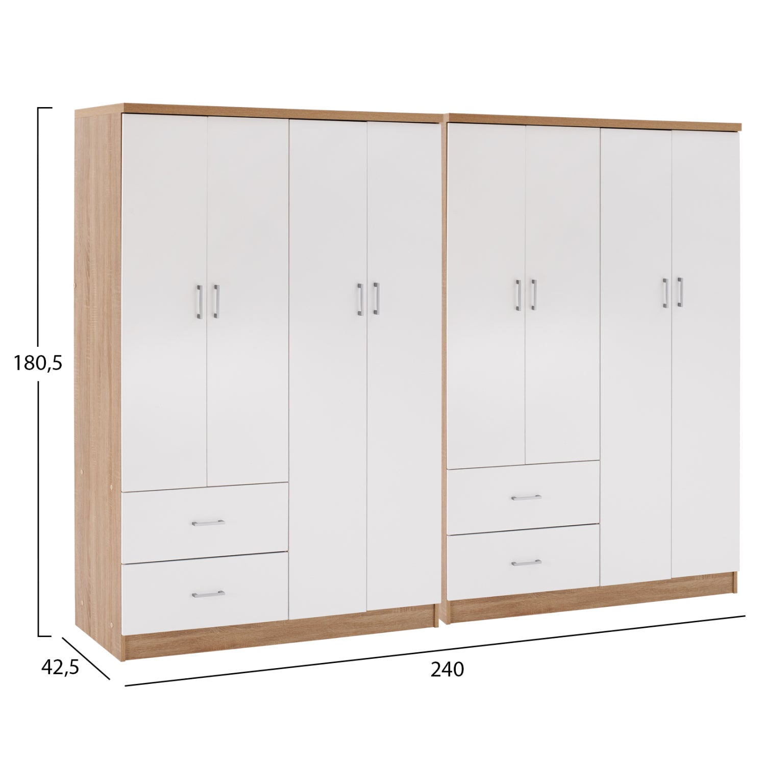 ΝΤΟΥΛΑΠΑ 8ΦΥΛΛΗ BRIANA HM21237.02 ΜΕΛΑΜΙΝΗ SONAMA & ΛΕΥΚΟ 241x42,5Χ180,5Υεκ. - Pakobazaar