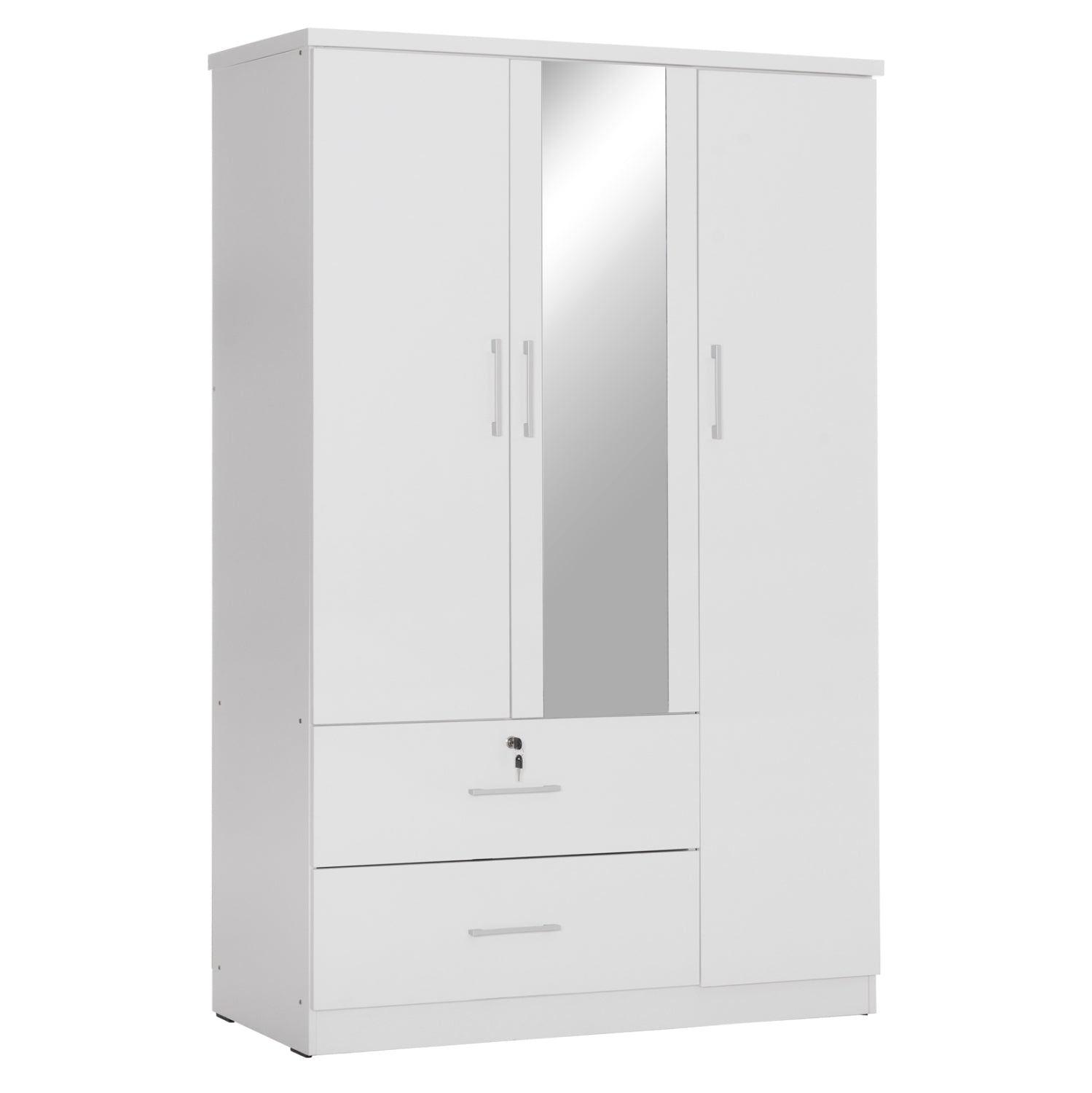 ΝΤΟΥΛΑΠΑ ΜΕ ΚΑΘΡΕΦΤΗ & ΣΥΡΤΑΡΙΑ JARRY HM2485.01 ΛΕΥΚΗ ΜΕΛΑΜΙΝΗ 119x48x183Υεκ - Pakobazaar