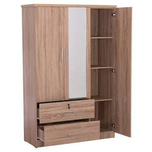 ΝΤΟΥΛΑΠΑ ΜΕ ΚΑΘΡΕΦΤΗ & ΣΥΡΤΑΡΙΑ JARRY HM2485.11 SONAMA OAK ΜΕΛΑΜΙΝΗ 119x48x183Υεκ - Pakobazaar