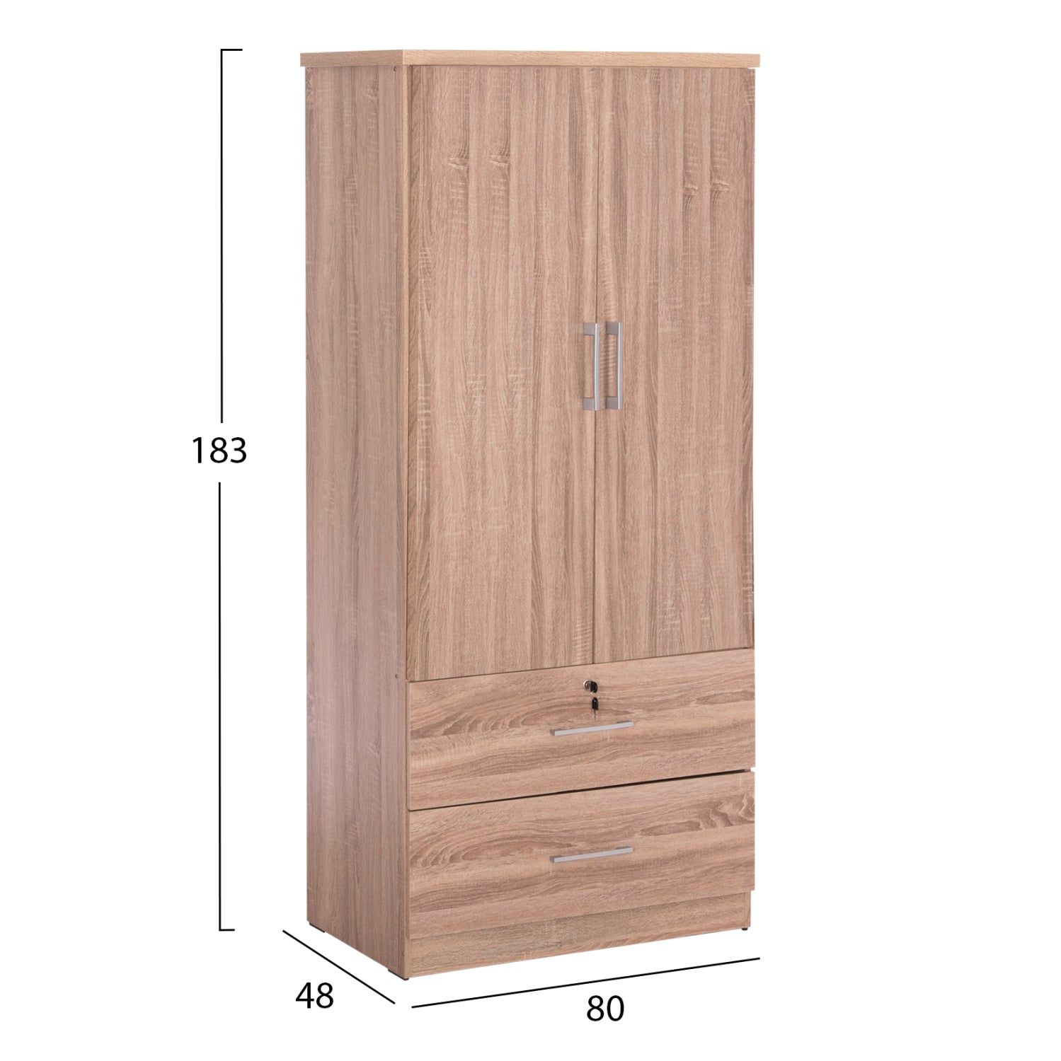 ΝΤΟΥΛΑΠΑ ΜΕ ΣΥΡΤΑΡΙΑ REINA HM2484.11 SONAMA OAK ΜΕΛΑΜΙΝΗ 80x48x183Υεκ. - Pakobazaar