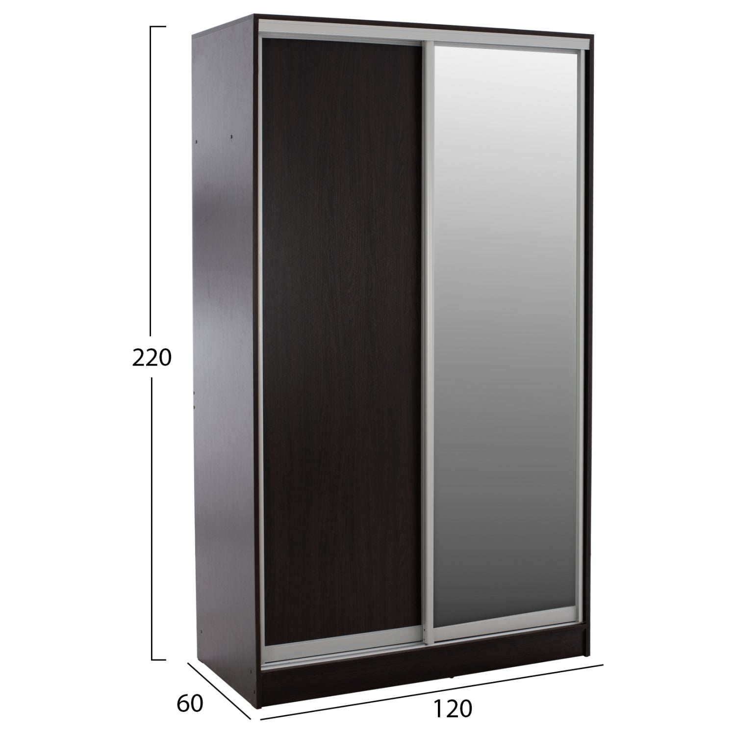 ΝΤΟΥΛΑΠΑ ΣΥΡΟΜΕΝΗ ADLER ΣΥΡΟΜΕΝΗ ΜΕΛΑΜΙΝΗΣ 120x60x220Υεκ. ΔΙΦΥΛΛΗ WENGE ΜΕ ΚΑΘΡΕΠΤΗ HM2460.02 - Pakobazaar