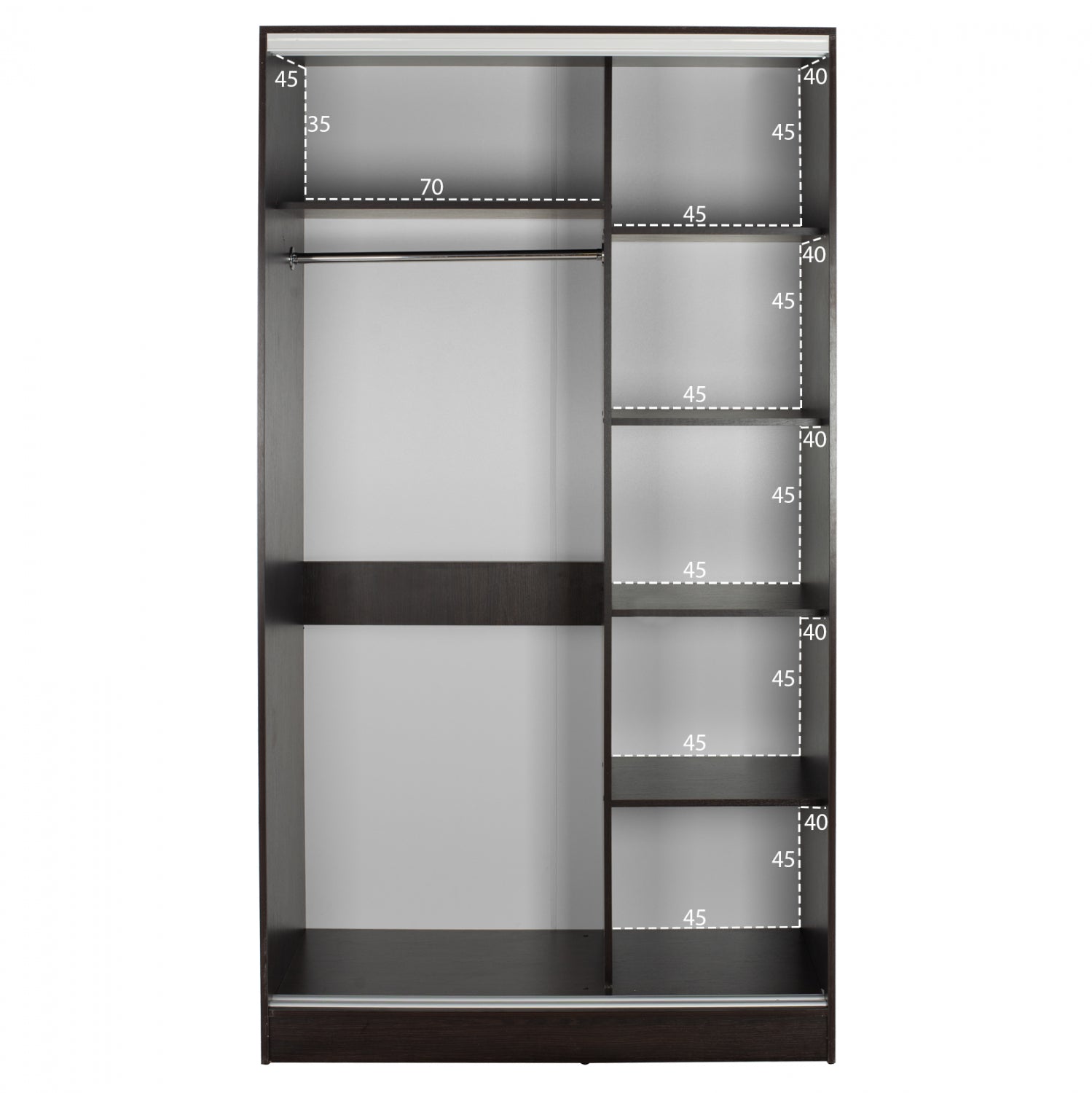 ΝΤΟΥΛΑΠΑ ΣΥΡΟΜΕΝΗ ADLER ΣΥΡΟΜΕΝΗ ΜΕΛΑΜΙΝΗΣ 120x60x220Υεκ. ΔΙΦΥΛΛΗ WENGE ΜΕ ΚΑΘΡΕΠΤΗ HM2460.02 - Pakobazaar