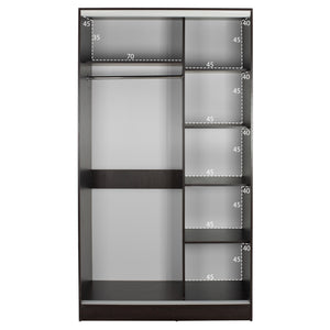 ΝΤΟΥΛΑΠΑ ΣΥΡΟΜΕΝΗ ADLER ΣΥΡΟΜΕΝΗ ΜΕΛΑΜΙΝΗΣ 120x60x220Υεκ. ΔΙΦΥΛΛΗ WENGE ΜΕ ΚΑΘΡΕΠΤΗ HM2460.02 - Pakobazaar
