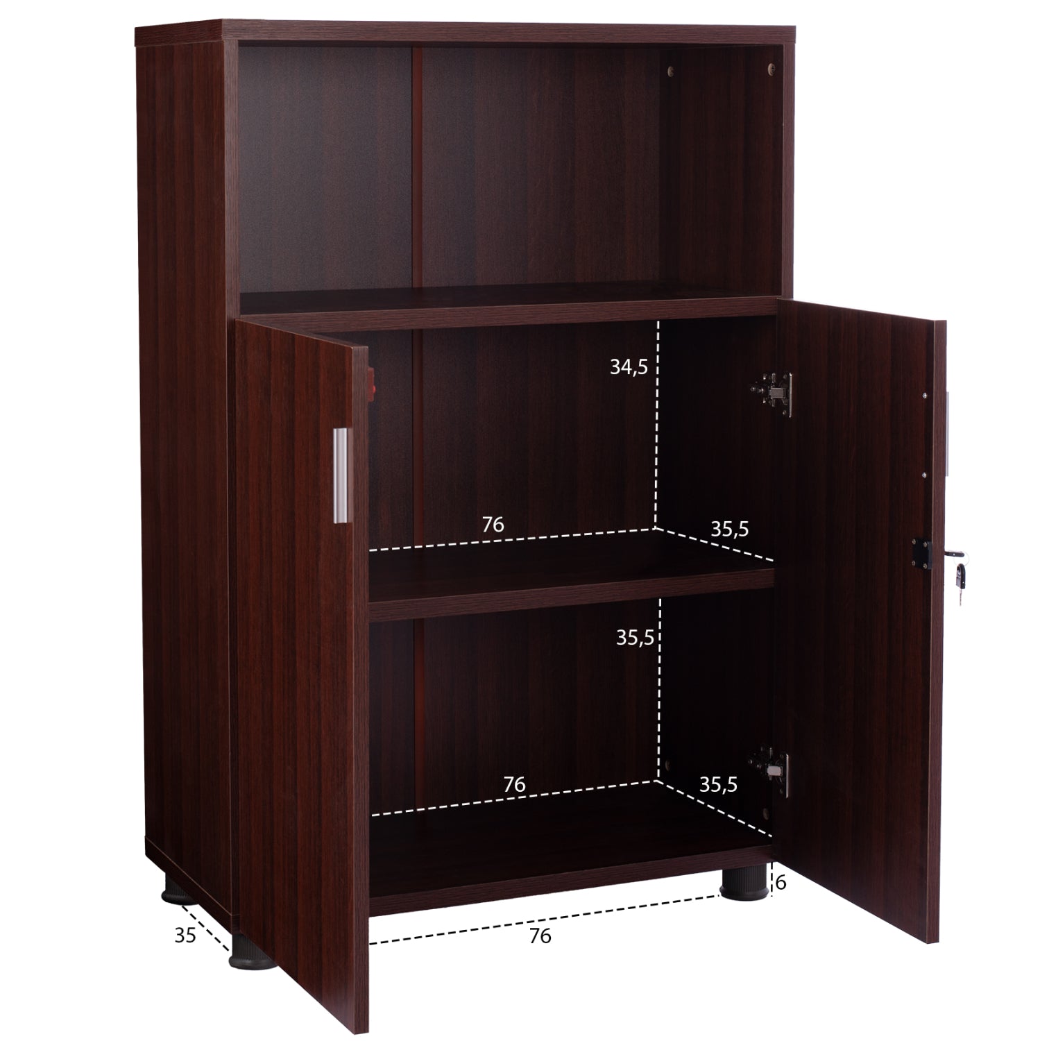 ΝΤΟΥΛΑΠΙ ΓΡΑΦΕΙΟΥ VALORA ΕΠΑΓΓΕΛΜΑΤΙΚΟ HM2058.12 WENGE 80x38x118,5 - Pakobazaar