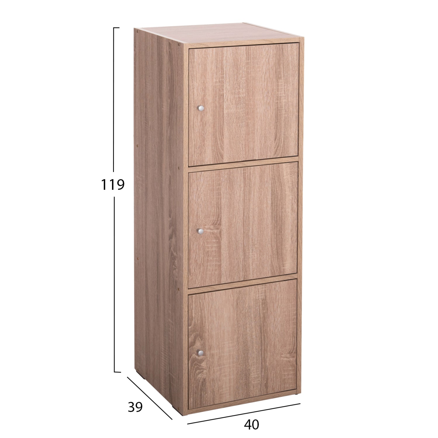 ΝΤΟΥΛΑΠΙ ΜΕ 3 ΑΠΟΘ. ΧΩΡΟΥΣ SORIANO HM9939.11 SONAMA OAK ΜΕΛΑΜΙΝΗ 40x39x119Υεκ. - Pakobazaar