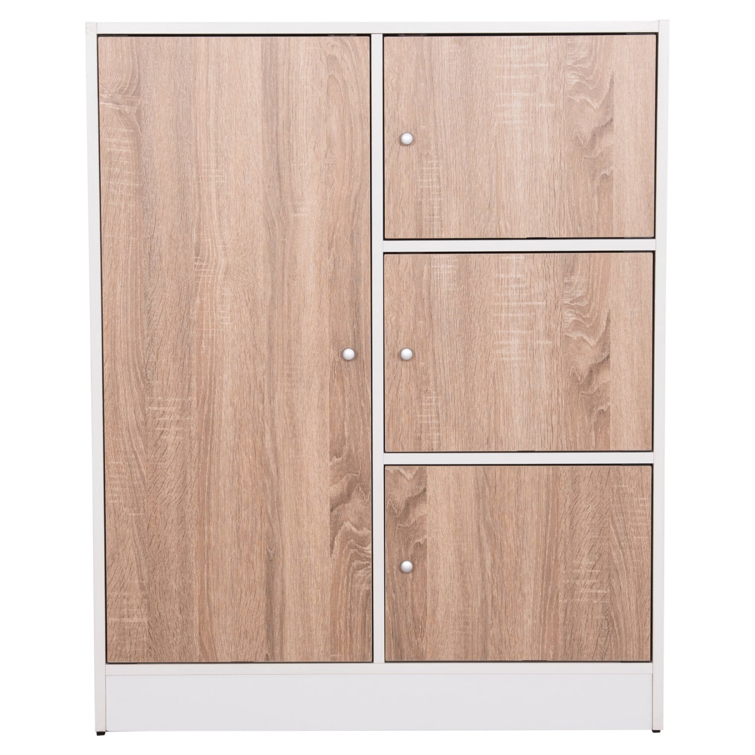 ΝΤΟΥΛΑΠΙ ΜΕ 4 ΑΠΟΘ.ΧΩΡΟΥΣ MATIN HM2479.01 SONAMA OAK-ΛΕΥΚΗ ΜΕΛΑΜΙΝΗ 80x39,5x99,5Υεκ - Pakobazaar