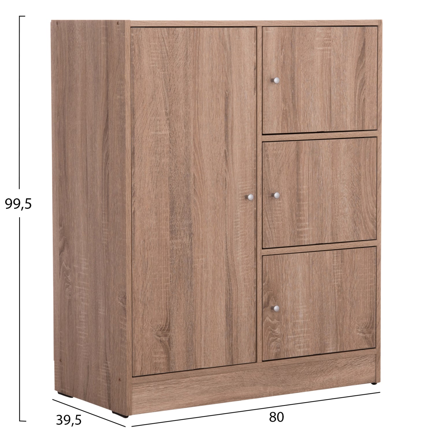 ΝΤΟΥΛΑΠΙ ΜΕ 4 ΑΠΟΘ.ΧΩΡΟΥΣ MATIN HM2479.02 SONAMA OAK ΜΕΛΑΜΙΝΗ 80x39,5x99,5Υεκ. - Pakobazaar