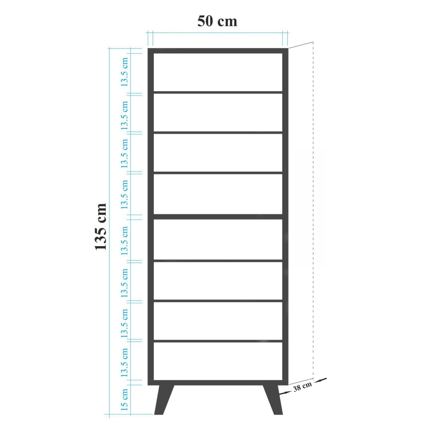 ΝΤΟΥΛΑΠΙ ΠΑΠΟΥΤΣΟΘΗΚΗ ΜΕΛΑΜΙΝΗΣ ΗΜ8954.01 SONAMA 50Χ38Χ135 εκ. - Pakobazaar
