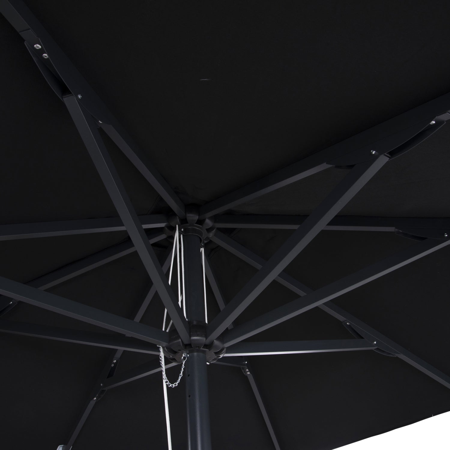 ΟΜΠΡΕΛΑ ΕΠΑΓΓΕΛΜΑΤΙΚΗ ALU 2.20x2.20 ΜΑΥΡΟ ΠΑΝΙ ΑΚΡΥΛΙΚΟ 8ΑΚΤΙΝΕΣ HM6013.03 - Pakobazaar