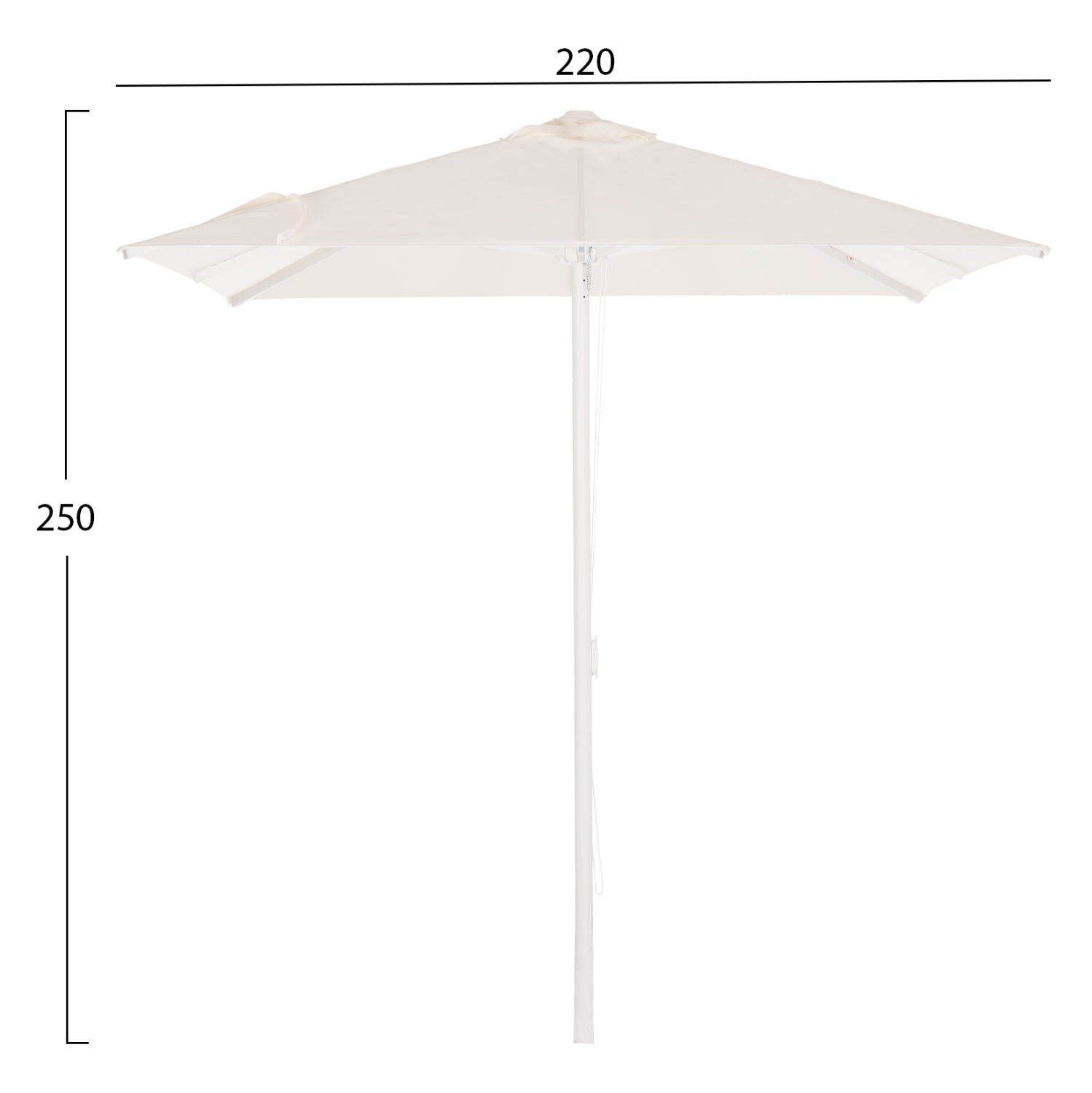 ΟΜΠΡΕΛΑ ΕΠΑΓΓEΛΜΑΤΙΚΗ ALU REGGIE 2.20x2.20x2.50m ΕΚΡΟΥ ΠΑΝΙ 8ΑΚΤΙΝΕΣ HM6013.01 - Pakobazaar