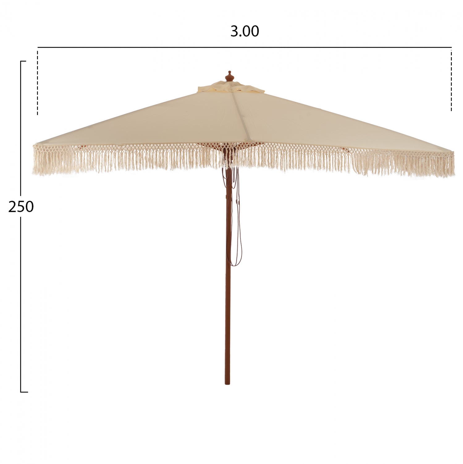 ΟΜΠΡΕΛΑ ΕΠΑΓΓΕΛΜΑΤΙΚΗ WAGNER ΜΑΚΡΑΜΕ ΚΡΟΣΙ ΜΠΕΖ ΜΕ ΞΥΛΙΝΟ ΣΚΕΛΕΤΟ 3X3X2.50Υm HM5778.01 - Pakobazaar