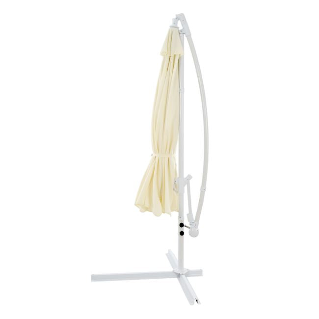 ΟΜΠΡΕΛΑ ΚΡΕΜΑΣΤΗ NOBLE Φ300x237cm. ΣΤΡΟΓΓΥΛΗ ΣΕ ΒΑΣΗ ΜΕ 4 ΠΟΔΙΑ HM6008 - Pakobazaar