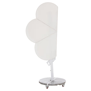 ΟΜΠΡΕΛΑ ΜΕ ΒΑΣΗ ΣΕΙΡΑ CANNOPY (flower) HM21286.02 ΑΛΟΥΜΙΝΙΟ-ΓΡΑΝΙΤΗΣ-ΛΕΥΚΟ 2,38x2,2μ - Pakobazaar