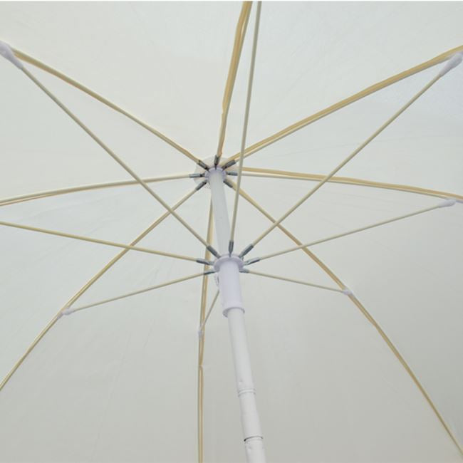 ΟΜΠΡΕΛΑ ΘΑΛΑΣΣΗΣ RANDALL 2.20μ HM6015.01 ΛΕΥΚΗ 8 ΑΚΤΙΝΕΣ FIBERGLASS - Pakobazaar