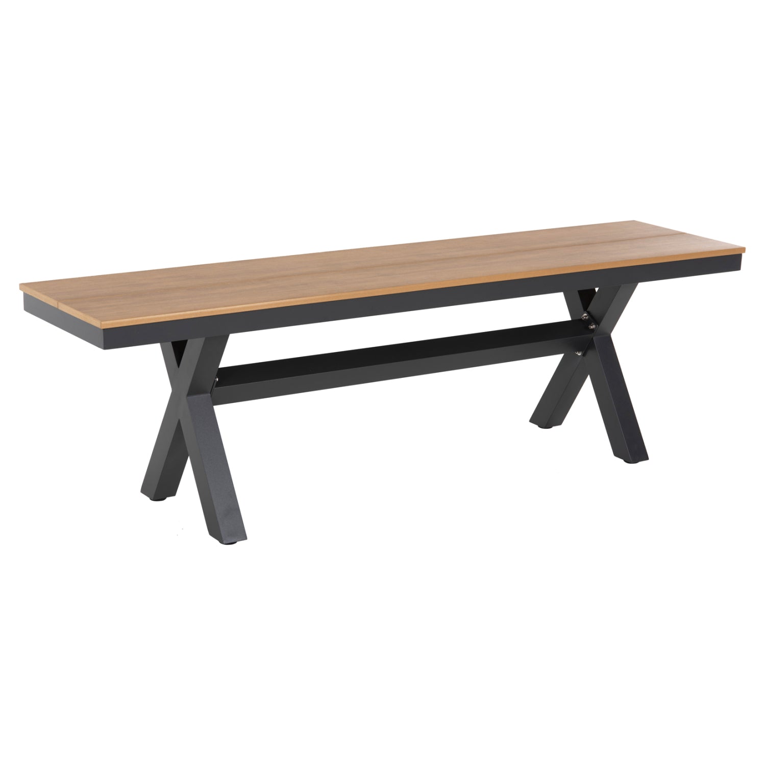 ΠΑΓΚΑΚΙ ΑΛΟΥΜΙΝΙΟΥ TAWNEE HM6038.01 ΑΝΘΡΑΚΙ ΜΕ POLYWOOD ΚΑΘΙΣΜΑ ΣΕ ΦΥΣΙΚΟ ΧΡΩΜΑ 150x36x45Υεκ. - Pakobazaar